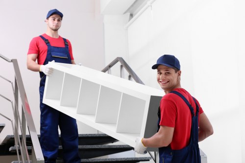 Residential moving service in Lee with carefully wrapped household items