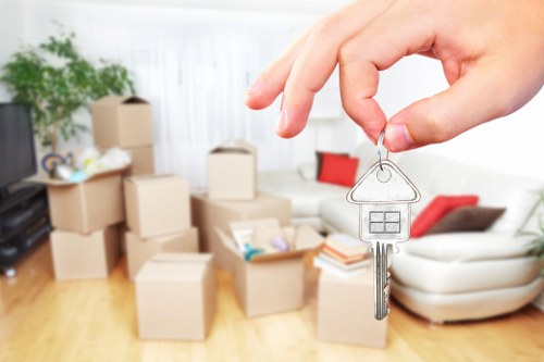 Office relocation planning and packing materials for a business move in Lee