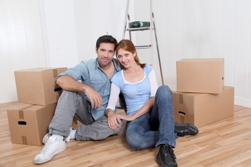 Van loading furniture and boxes for transport in Lee