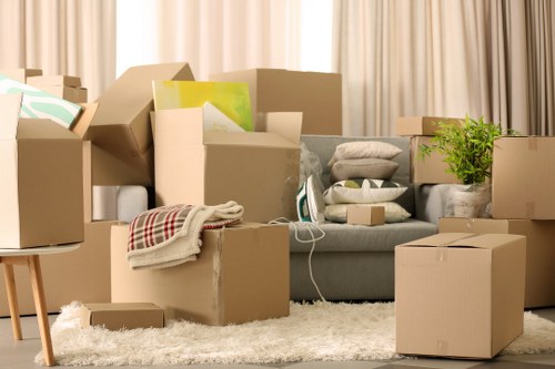 Securely loaded van ready for a safe moving service