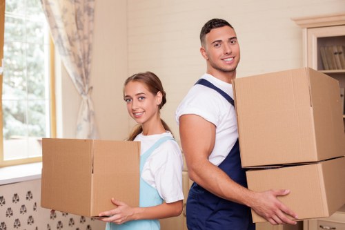 Moving van ready for a local home move in Lee